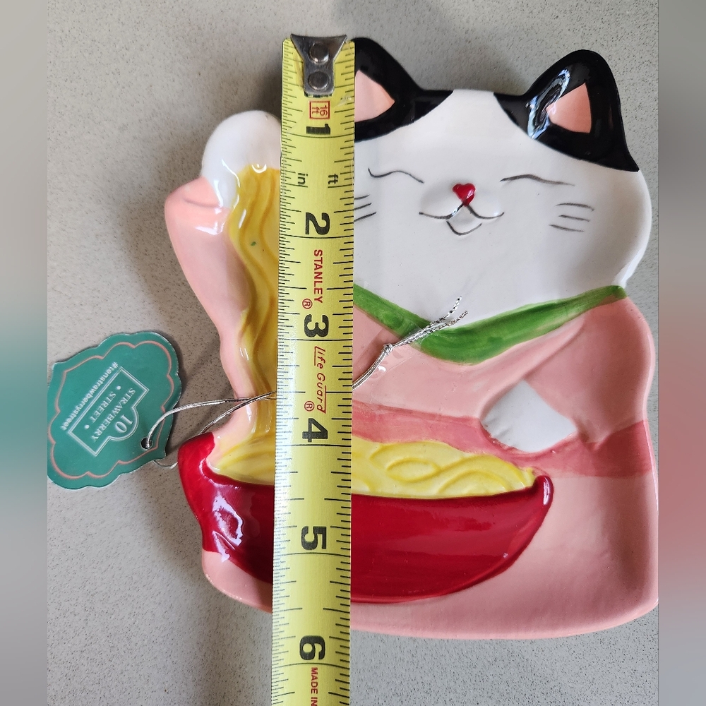 10 Strawberry Street Adorable Cat Spoon Rest **NEW - Picture 9 of 9